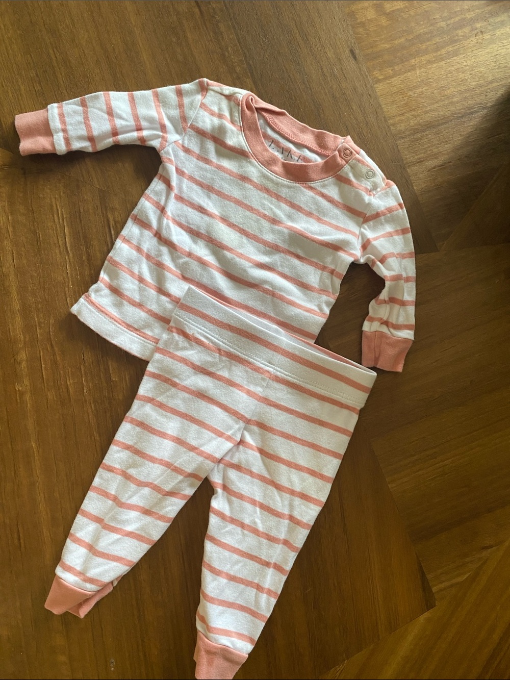 Striped Pink and White Kids Pajama Set - Soft Cotton Blend